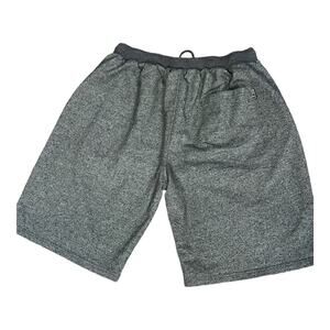 Kuyigo Mens XL Heathered Gray Drawstring Waist Shorts Zip Pockets